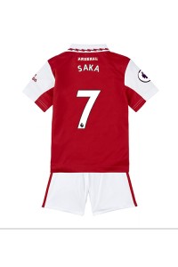 Arsenal Bukayo Saka #7 Babytruitje Thuis tenue Kind 2022-23 Korte Mouw (+ Korte broeken)